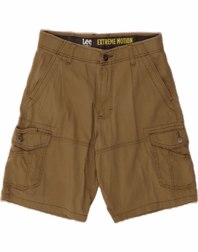 LEE Mens Extreme Motion Cargo Shorts W30 Medium  Brown Cotton Quick Response Fit