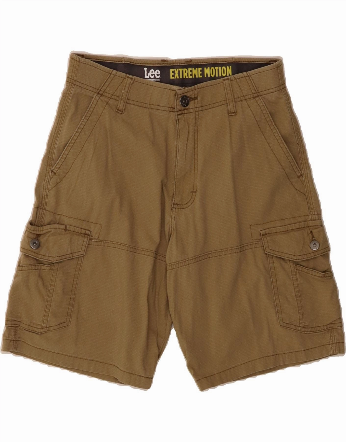 LEE Mens Extreme Motion Cargo Shorts W30 Medium  Brown Cotton Quick Response Fit