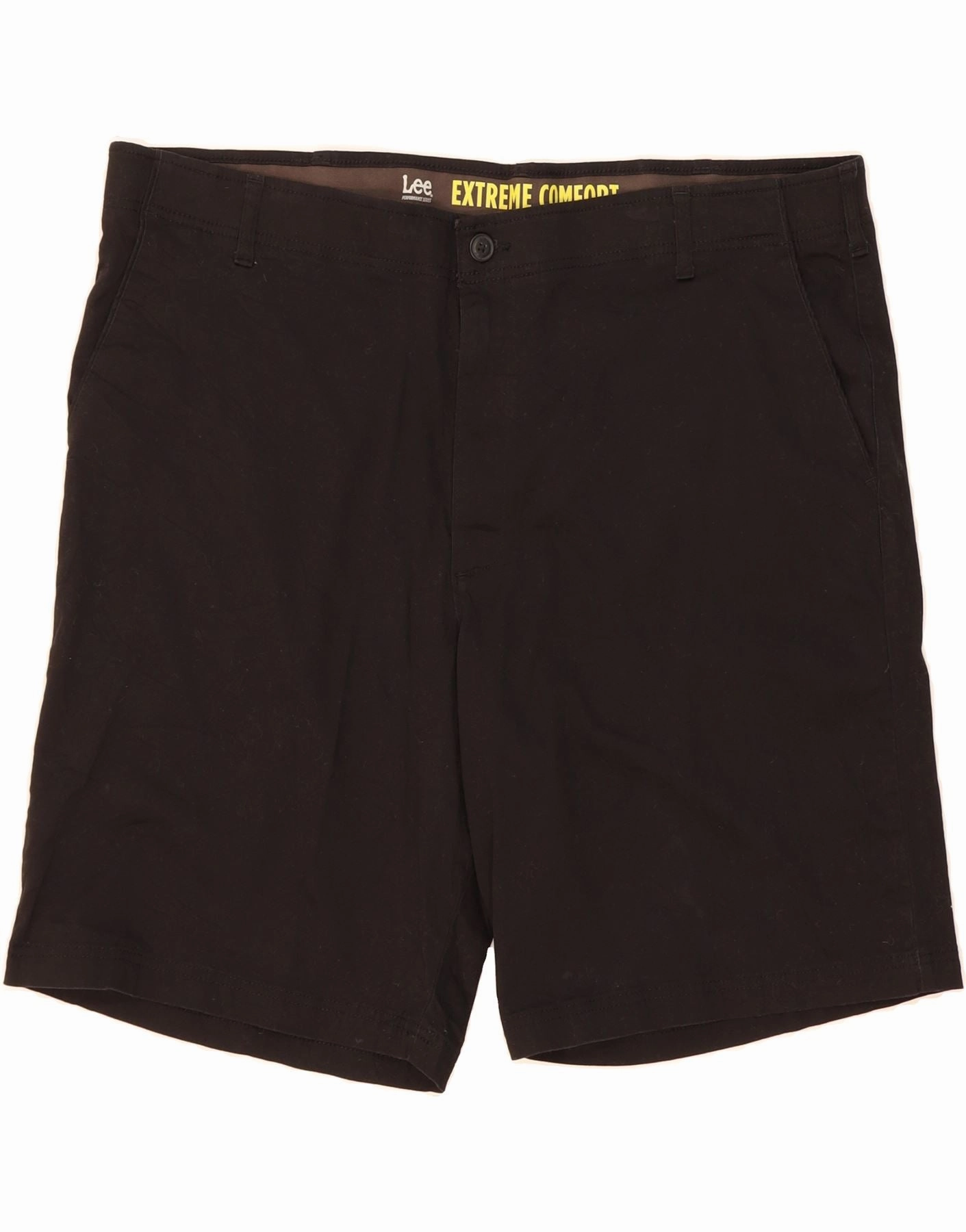 tropical style LEE Mens Extreme Motion Chino Shorts W46 3XL Black Cotton
