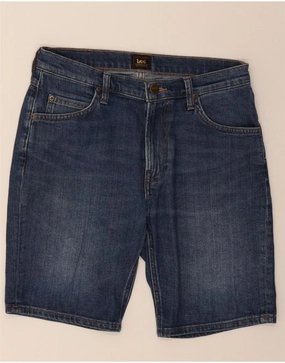 Cool Touch LEE Mens Rider Denim Shorts W29 Small Blue Cotton