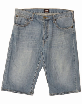 Breezy Motion Comfortable clothing LEE Mens Rider Denim Shorts W32 Medium Blue Cotton