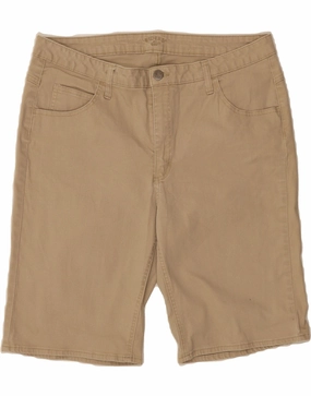 LEE Mens Riders Casual Shorts W36 Large Beige Glide On Waist System Quick Adjust Fit