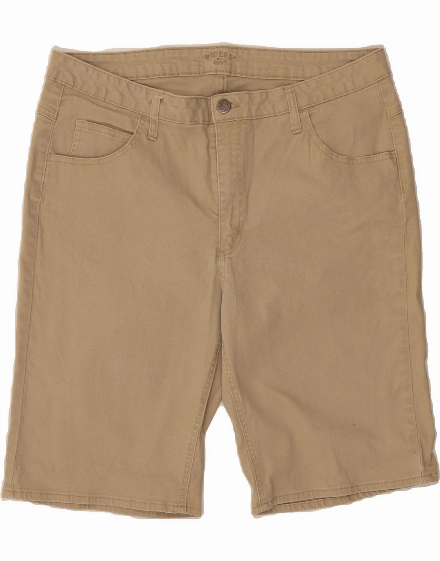 LEE Mens Riders Casual Shorts W36 Large Beige Glide On Waist System Quick Adjust Fit