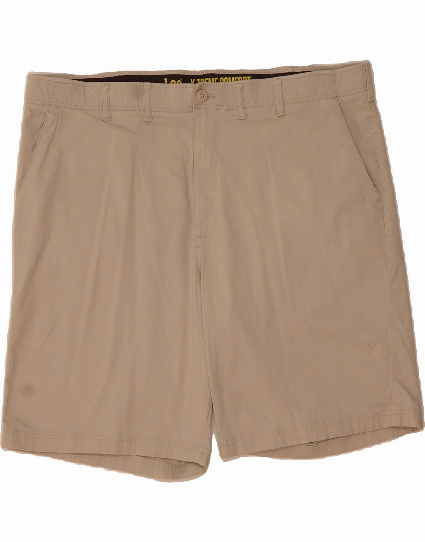 LEE Mens X-treme Comfort Chino Shorts W48 4XL Beige Cotton Tailored Fit
