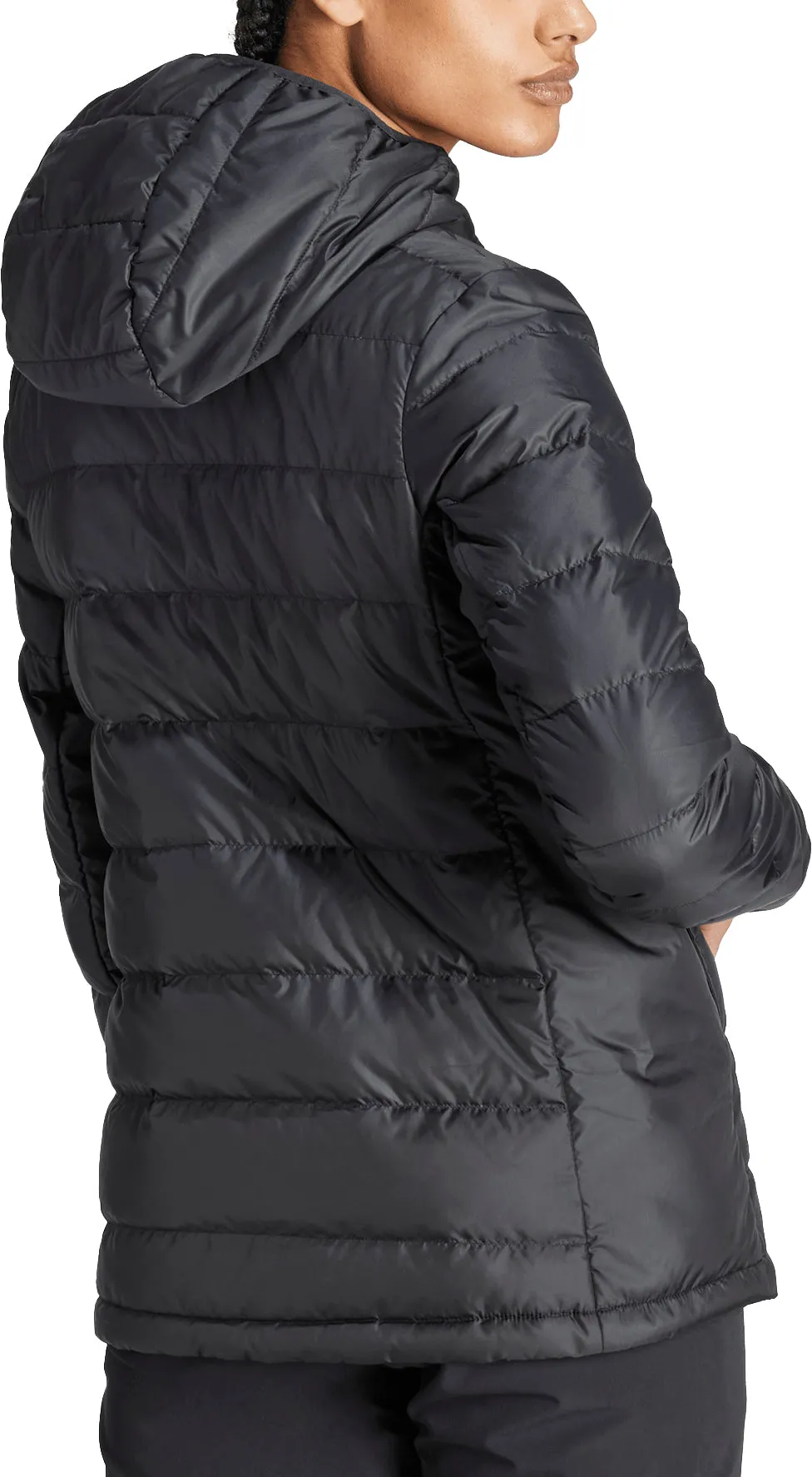 adidas Terrex Multi Light Hooded Womens Down Jacket - Black Pub