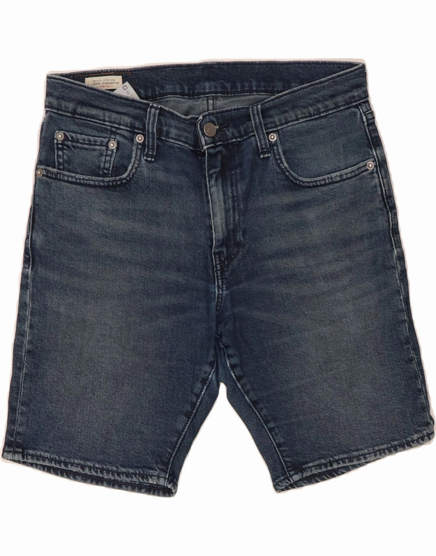 LEVI'S Mens 412 Denim Shorts W30 Medium Blue Cotton Perfect Style Cozy Fit