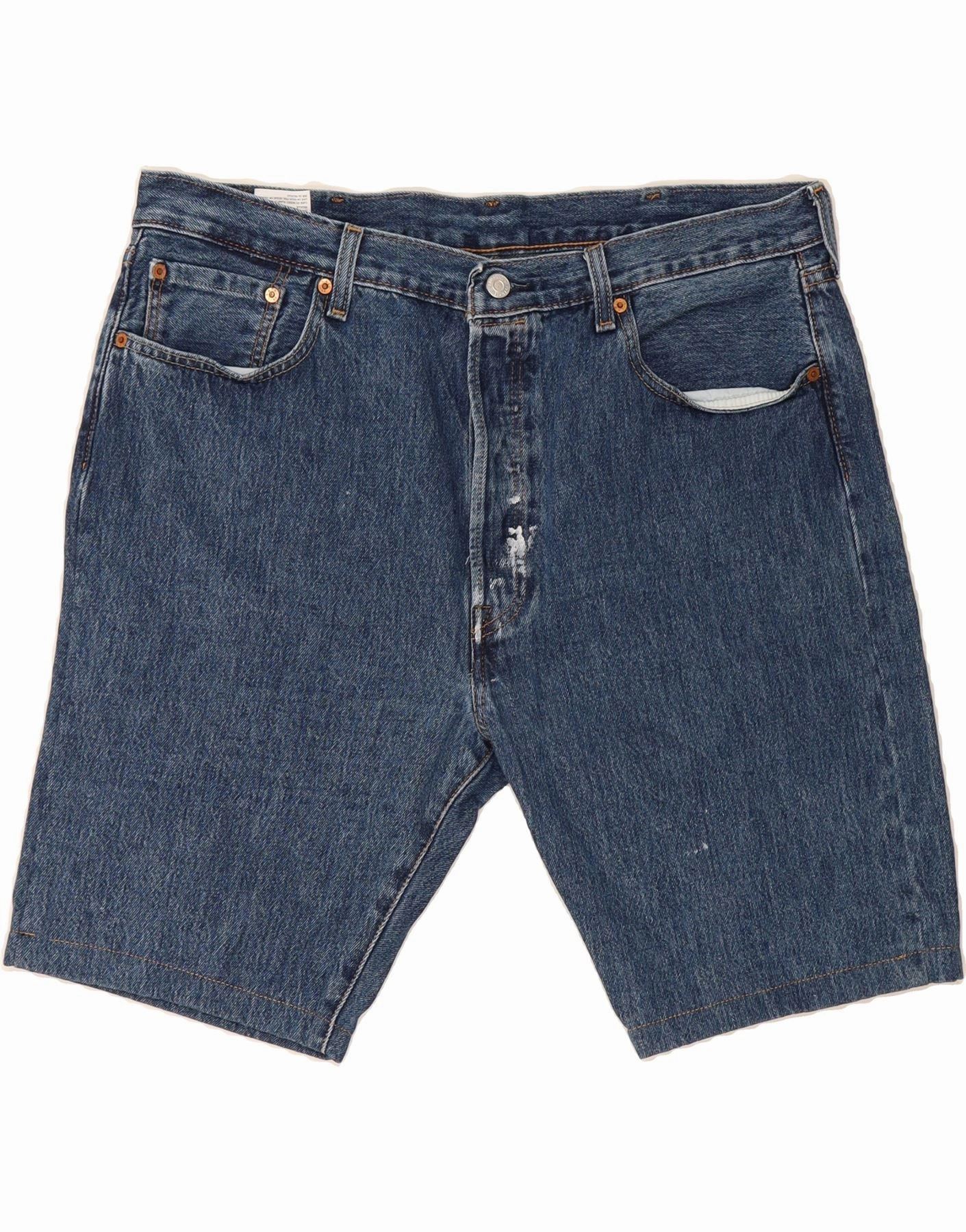 LaserCutEdging Back pockets LEVI'S Mens 501 Denim Shorts W38 XL Blue Cotton