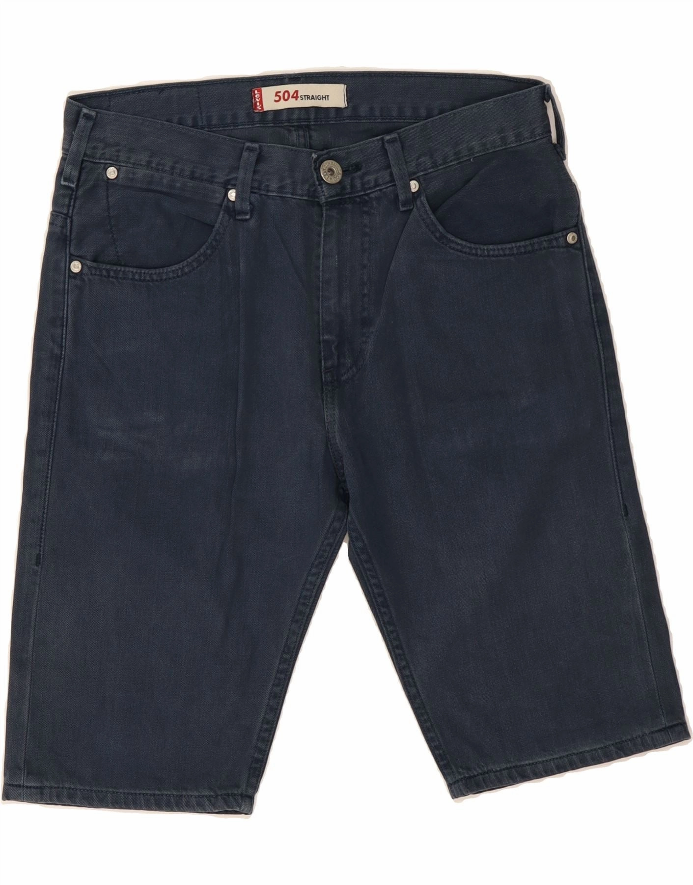 Stretchable Waistband LEVI'S Mens 504 Denim Shorts W32 Medium  Navy Blue