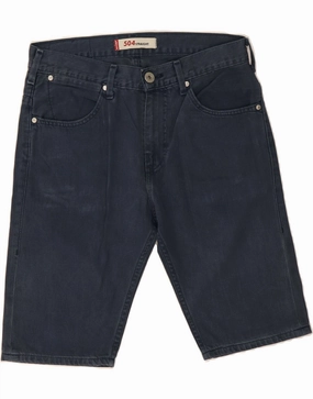 Stretchable Waistband LEVI'S Mens 504 Denim Shorts W32 Medium  Navy Blue