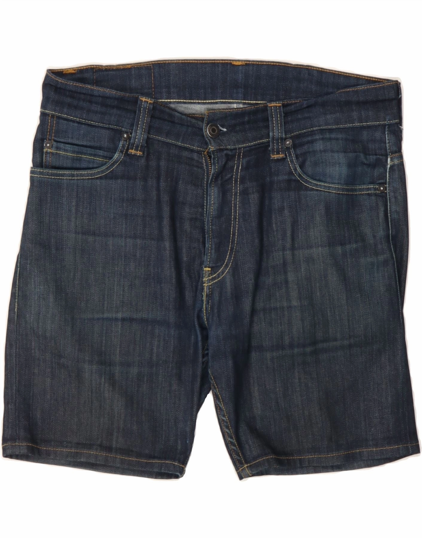 Sleek Look Lightweight Design LEVI'S Mens 506 Denim Shorts W33 Medium Navy Blue Cotton