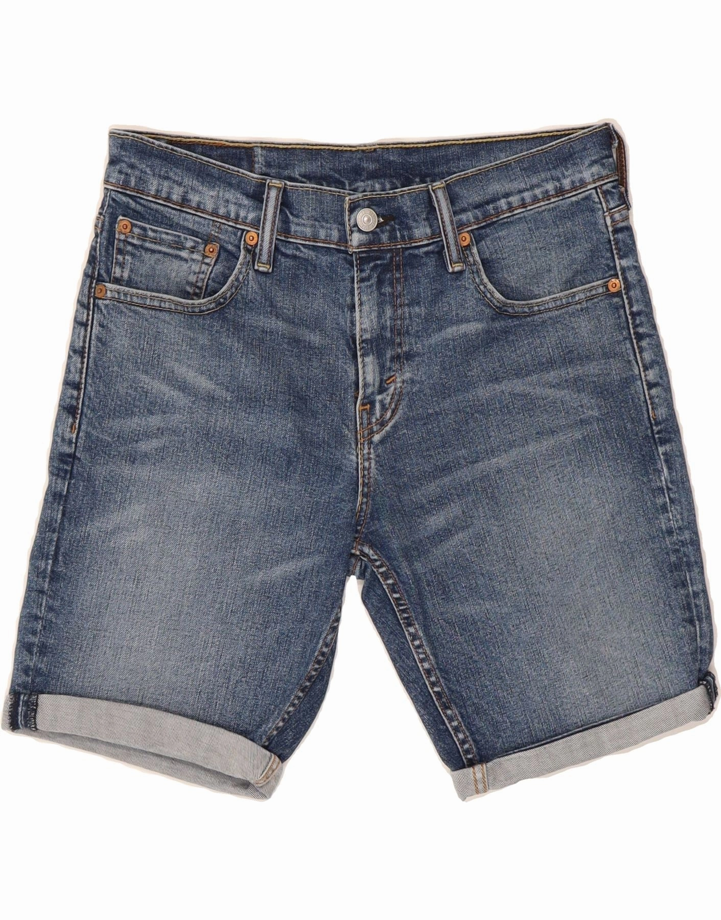 LEVI'S Mens 511 Denim Shorts W30 Medium  Blue Cotton Double Layered Construction Light Wear