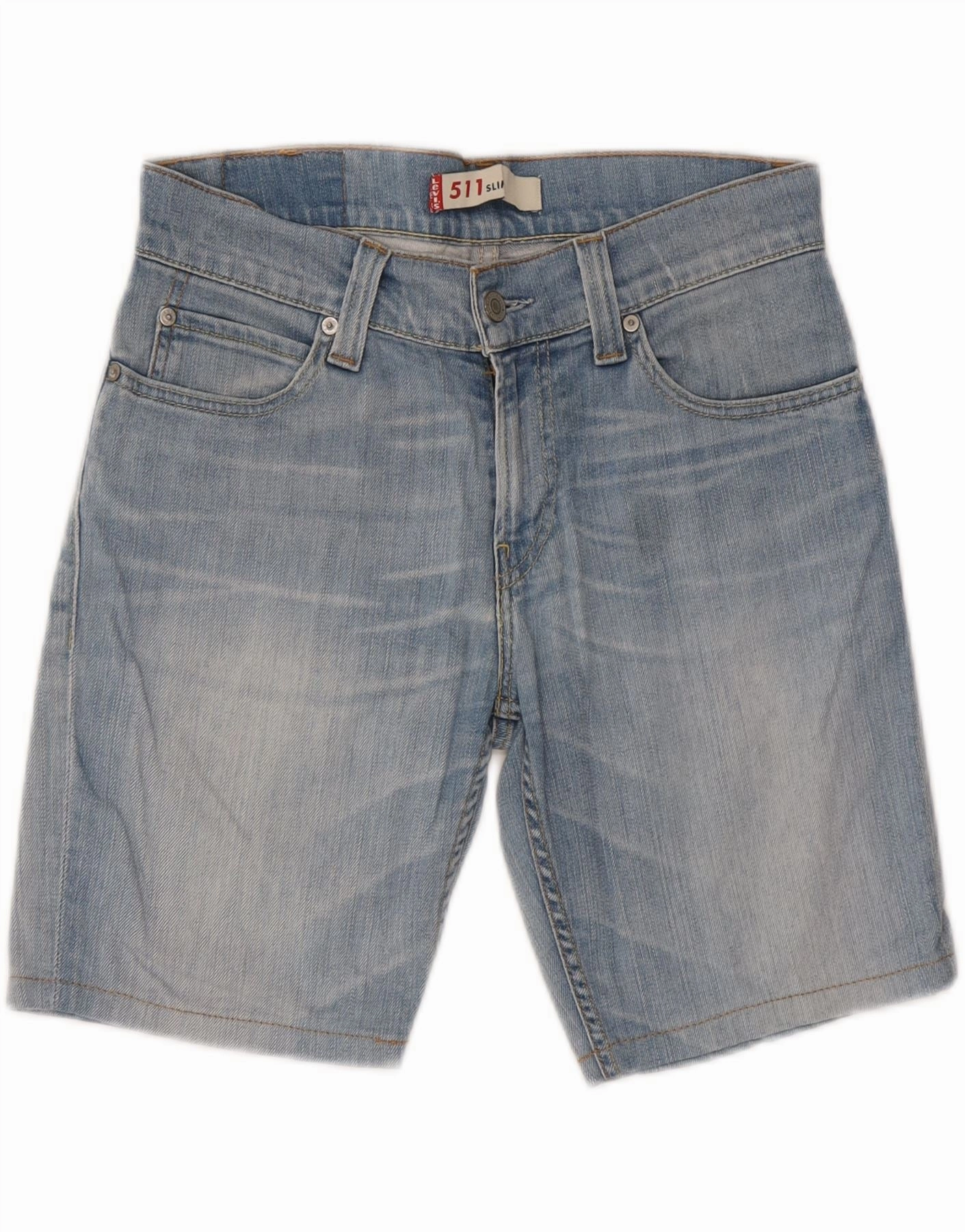 LEVI'S Mens 511 Denim Shorts W32 Medium  Blue Cotton semi - formal event construction work