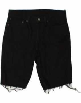 LEVI'S Mens 511 Denim Shorts W34 Large  Black Cotton Sport Ready Wear Quick Release Fasteners