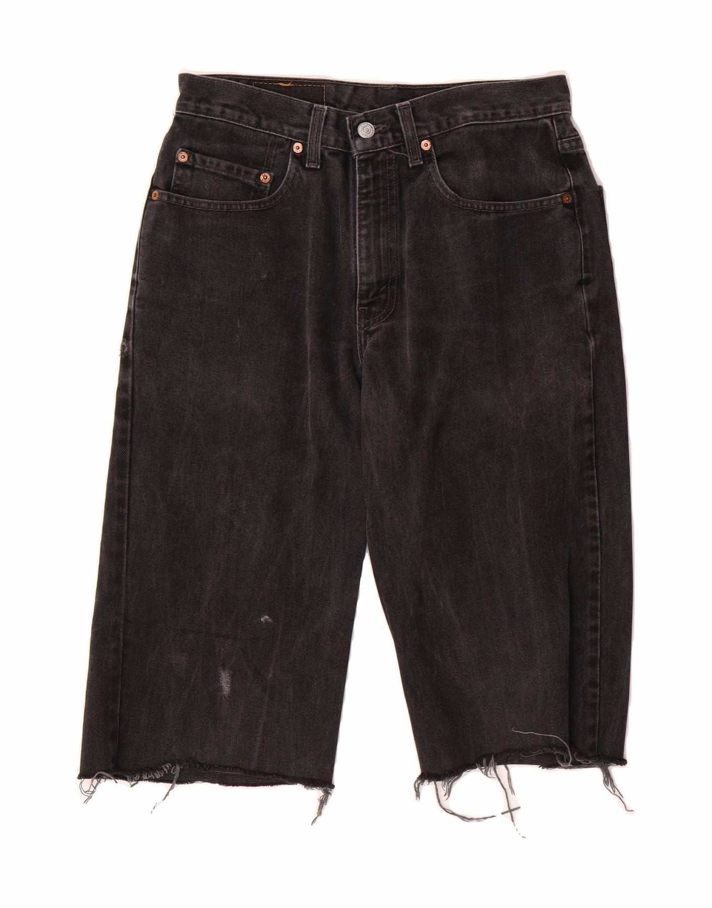 Adjustable Waistband LEVI'S Mens 550 Denim Shorts W31 Medium Black Cotton