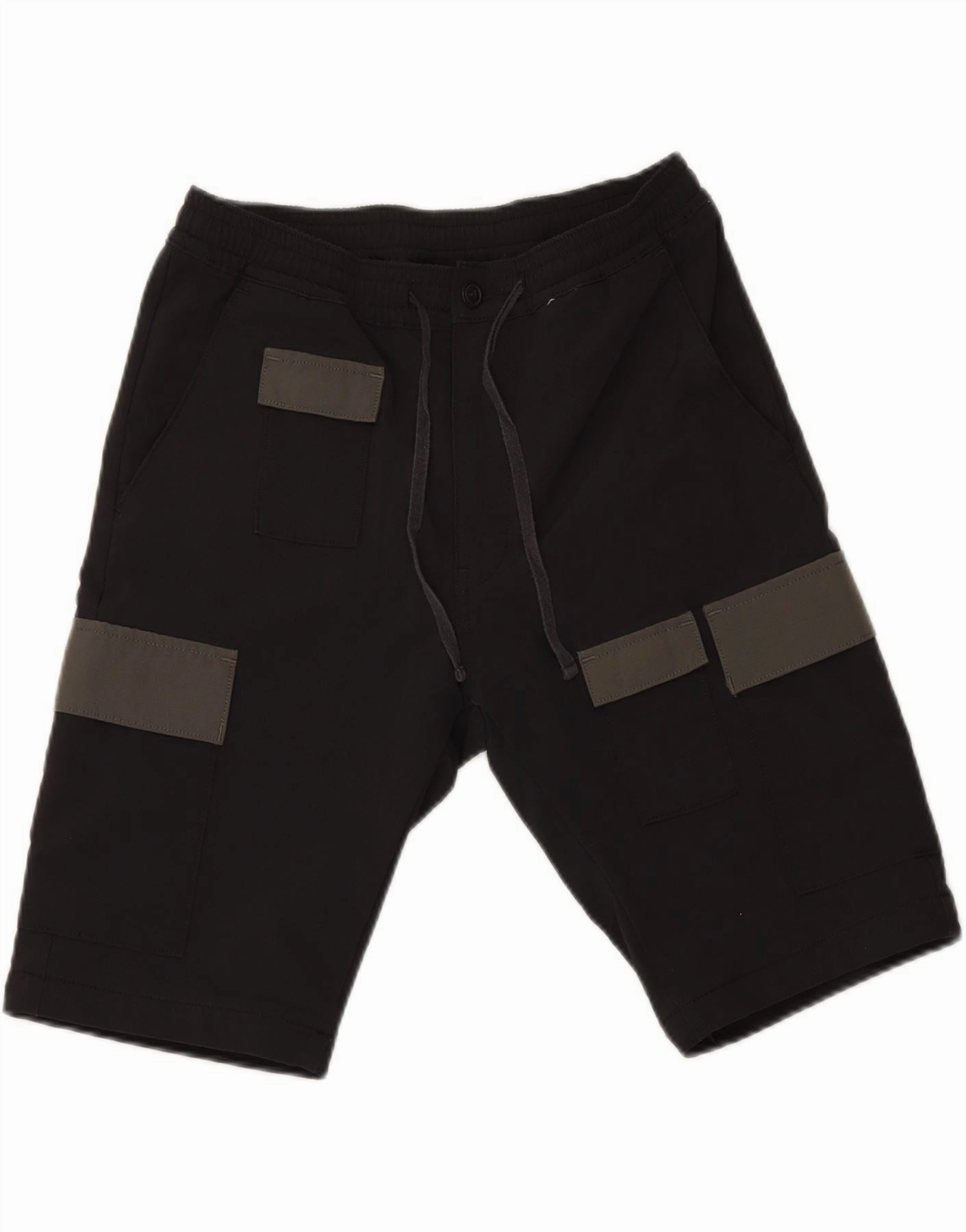 LEVI'S Mens Cargo Shorts Small W32  Black Polyester Day Out Effortless Fit