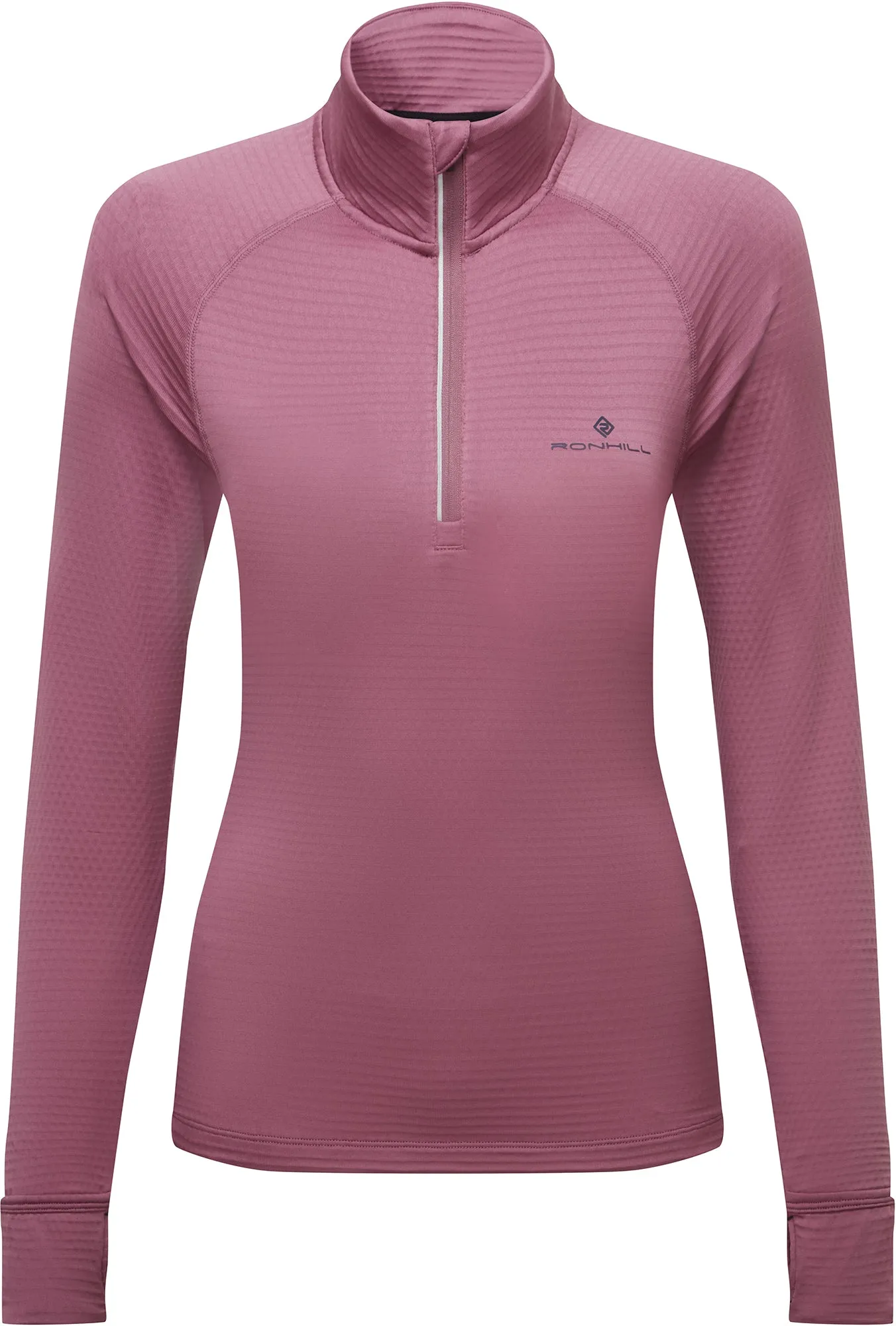 Ronhill Tech Winter Half Zip Long Sleeve Womens Running Top - Pink Chic Outfit
