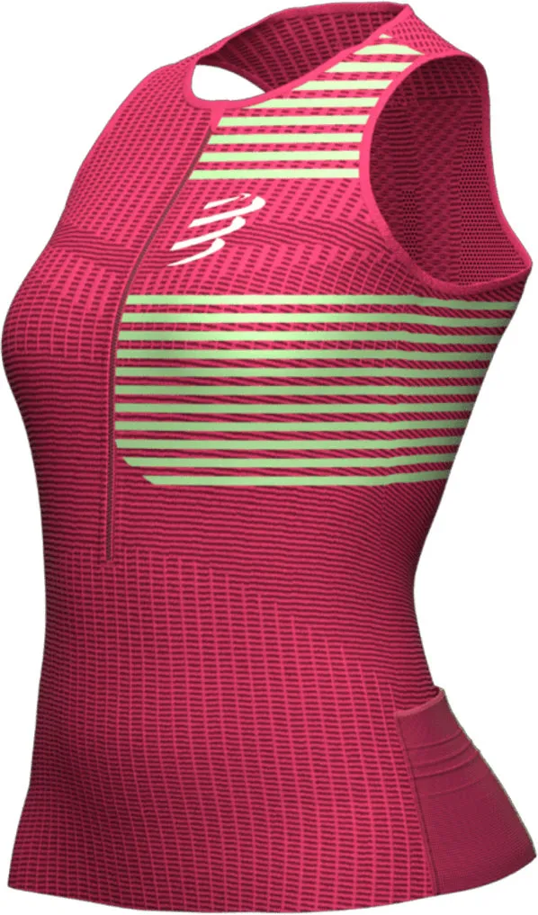 Chilly Layer Compressport Tri Postural Womens Cycling Vest Tank Top - Pink