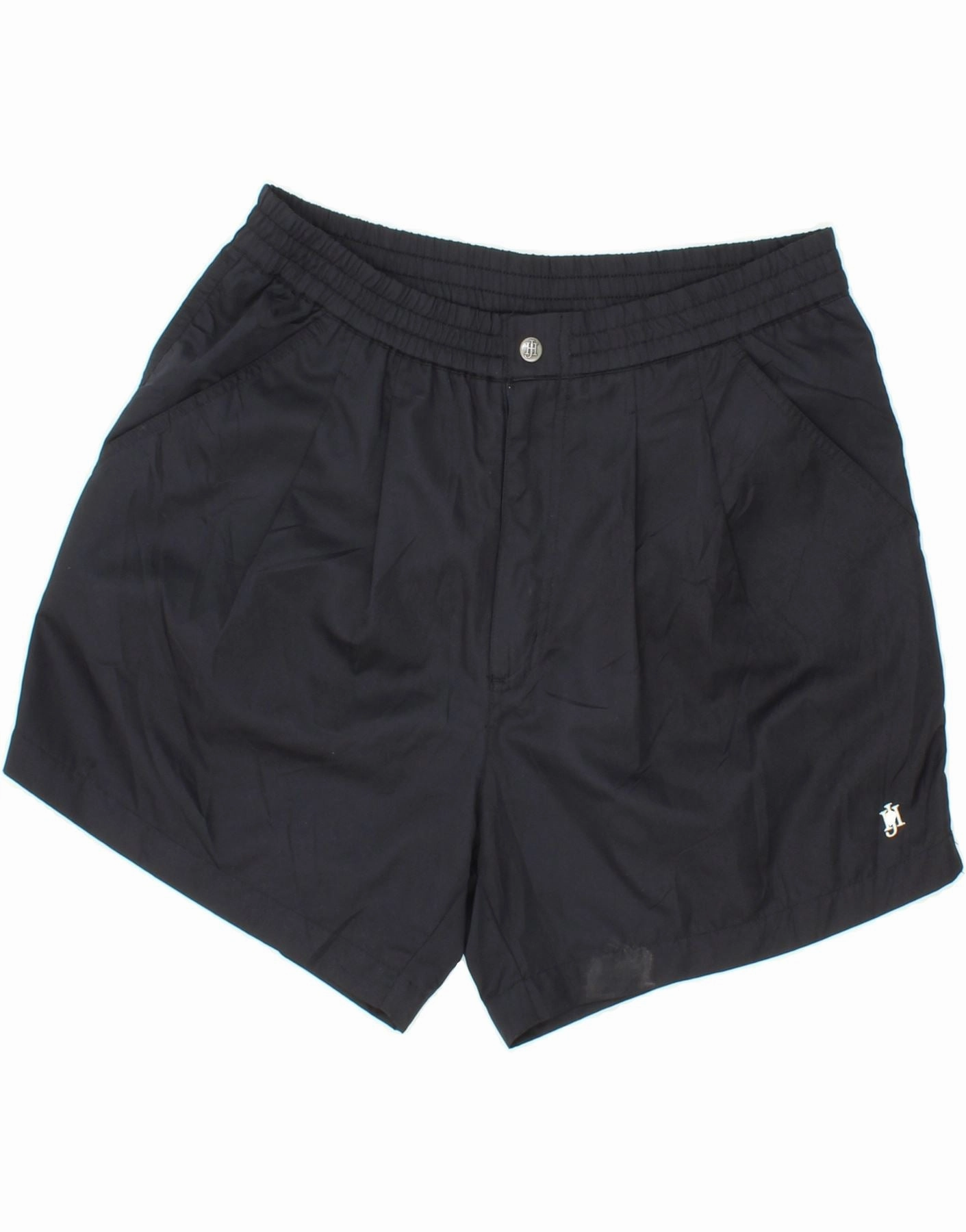 Versatile Design Dance wear VINTAGE Mens Pegged Chino Shorts Medium W30 Navy Blue Polyester