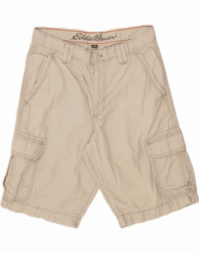 muted colors Moisture Wicking Technology EDDIE BAUER Mens Cargo Shorts W32 Medium Beige Cotton