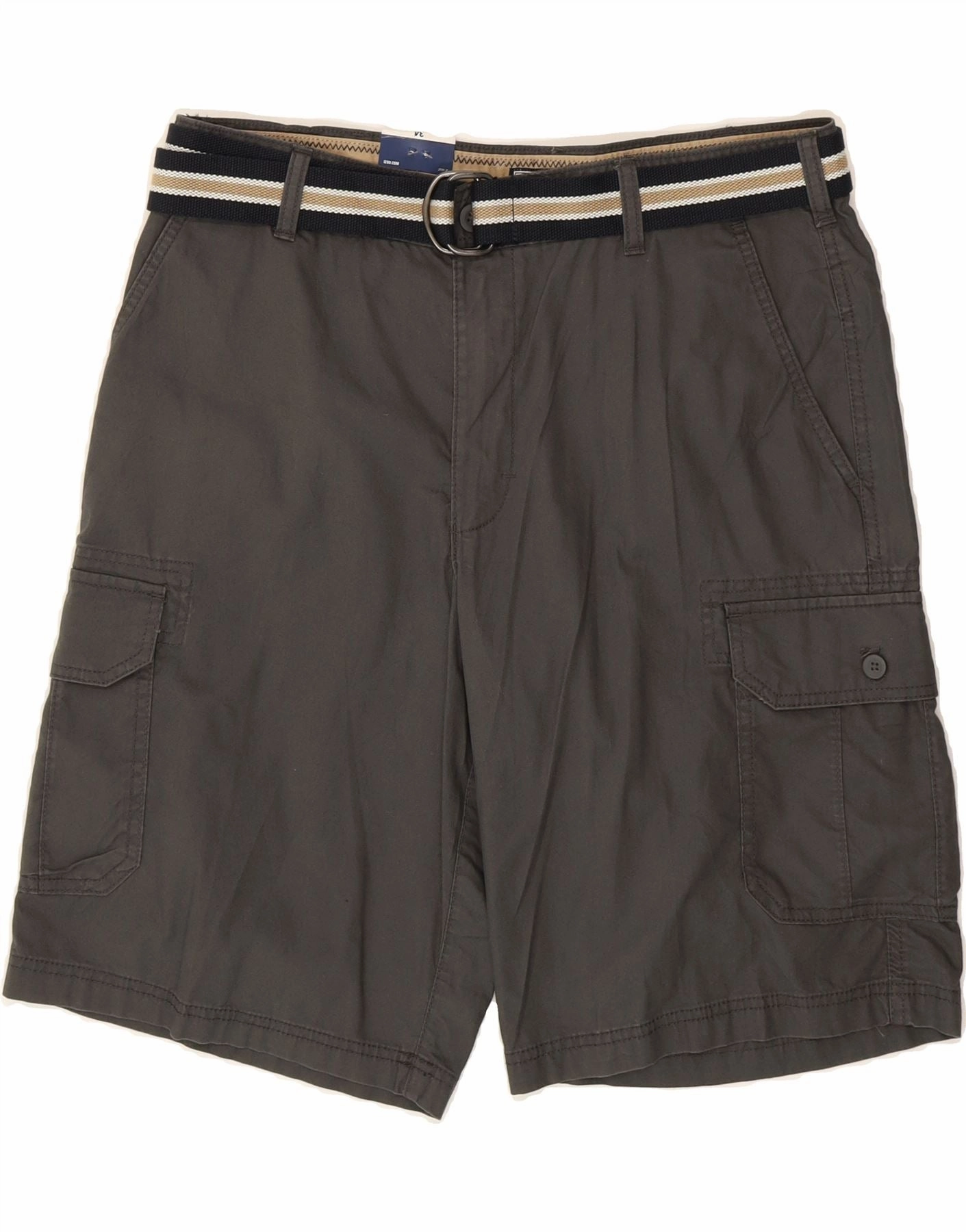 polo shirt IZOD Mens Cargo Shorts W34 Large Grey Cotton