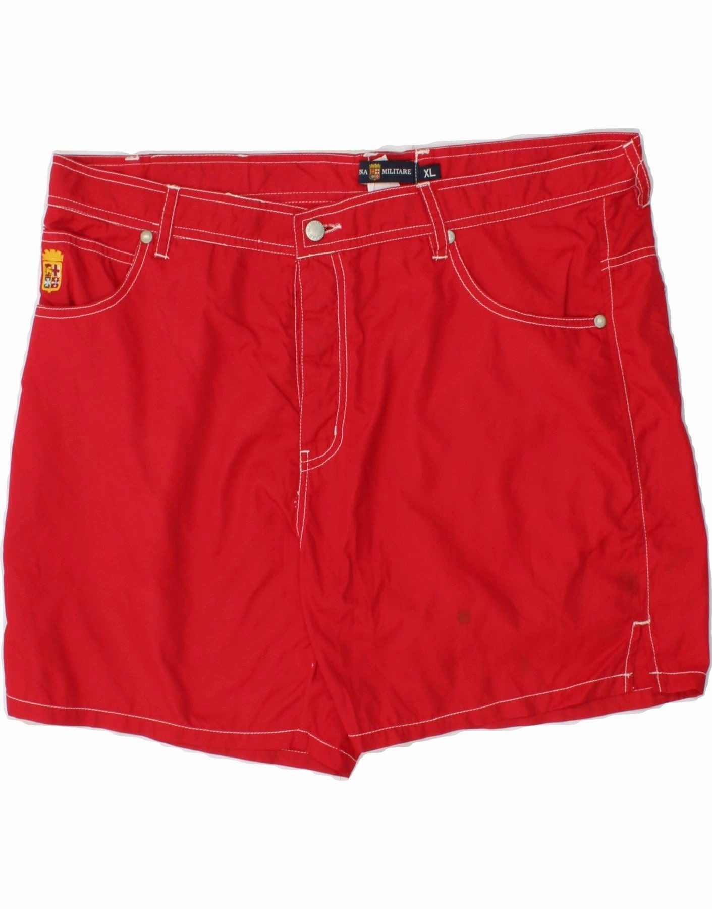 Colorfast Treatment TemperatureRegulating MARINA MILITARE Mens Casual Shorts XL W36  Red Polyamide