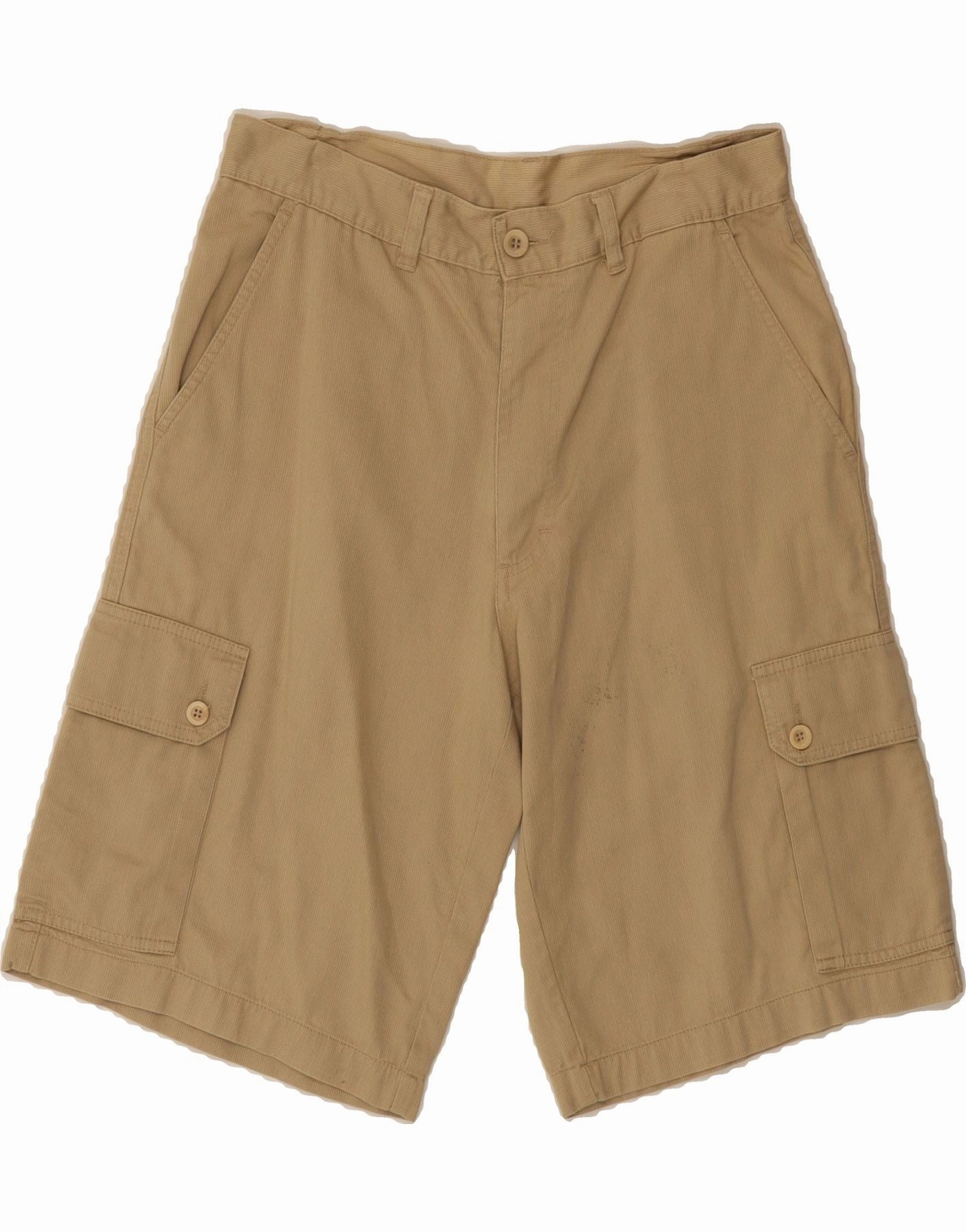 VINTAGE Mens Cargo Shorts IT 46 Small W28  Beige Cotton Clean Fabric