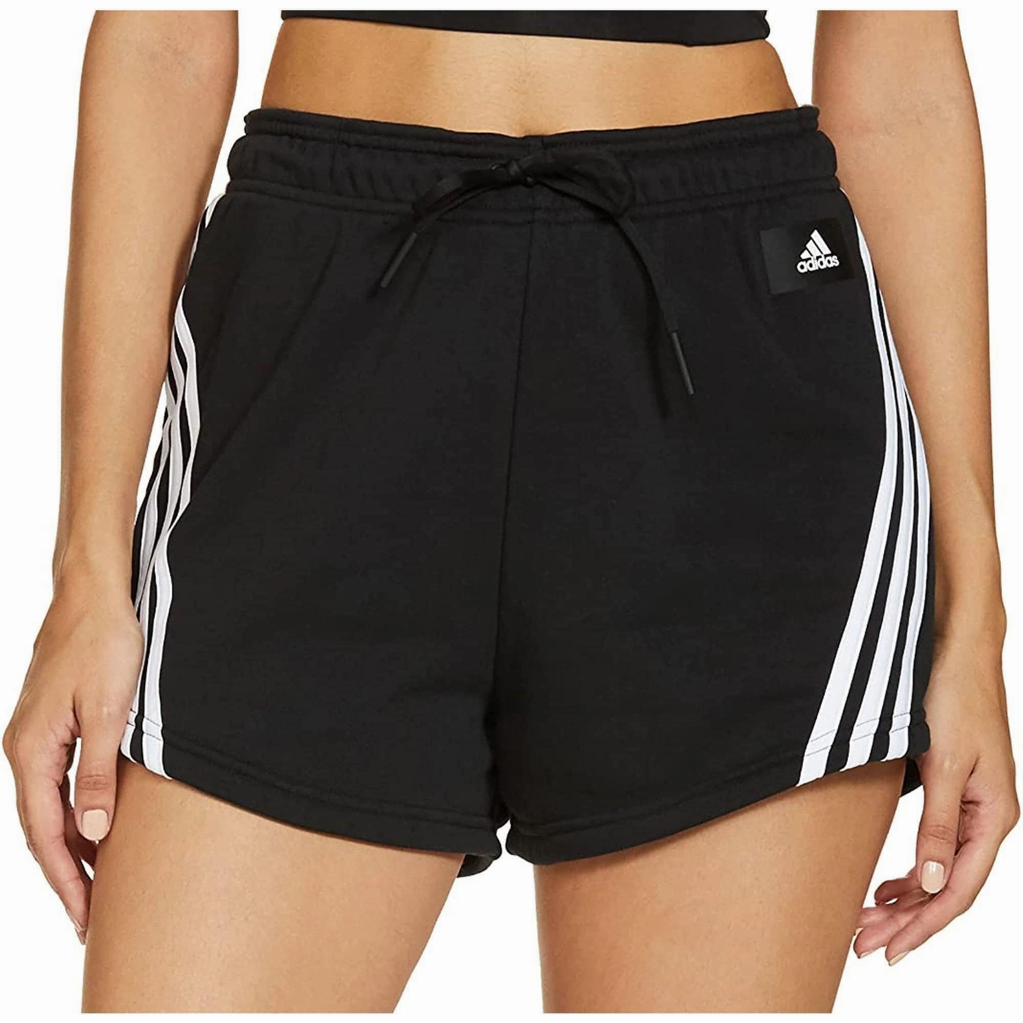 adidas Future Icon 3 Stripes Womens Training Shorts - Black Spandex shorts