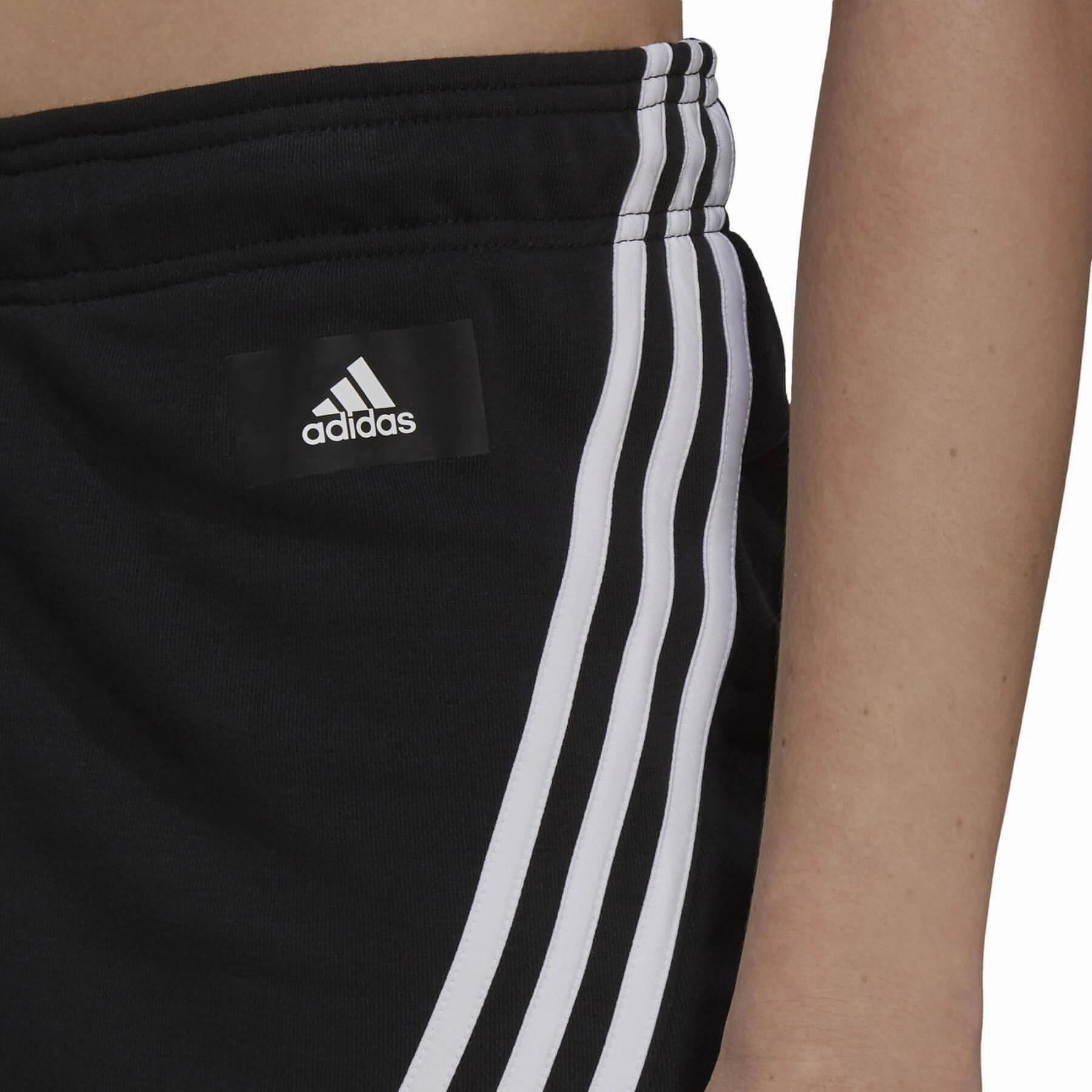 Sleek Waist adidas Future Icon 3 Stripes Womens Training Shorts - Black