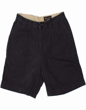 EDDIE BAUER Mens Pegged Chino Shorts W30 Medium  Navy Blue Cotton Summer Fashion