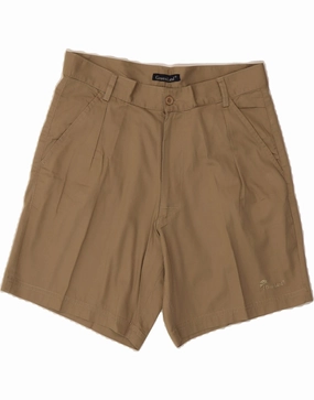 VINTAGE Mens Chino Shorts IT 48 Medium W32 Beige Cotton High Waist
