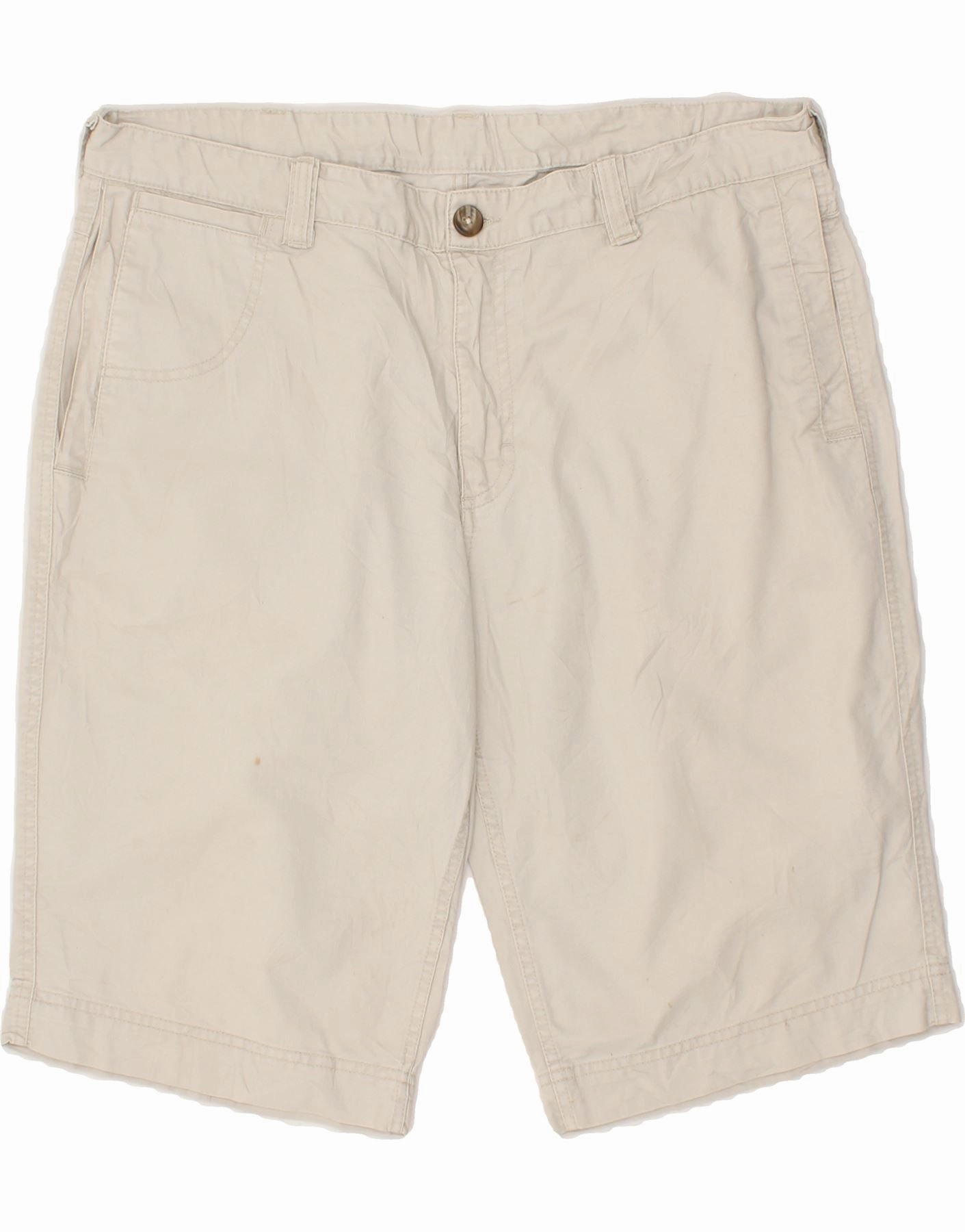 WRANGLER Mens Chino Shorts W36 Large Beige Cotton Reflective accents