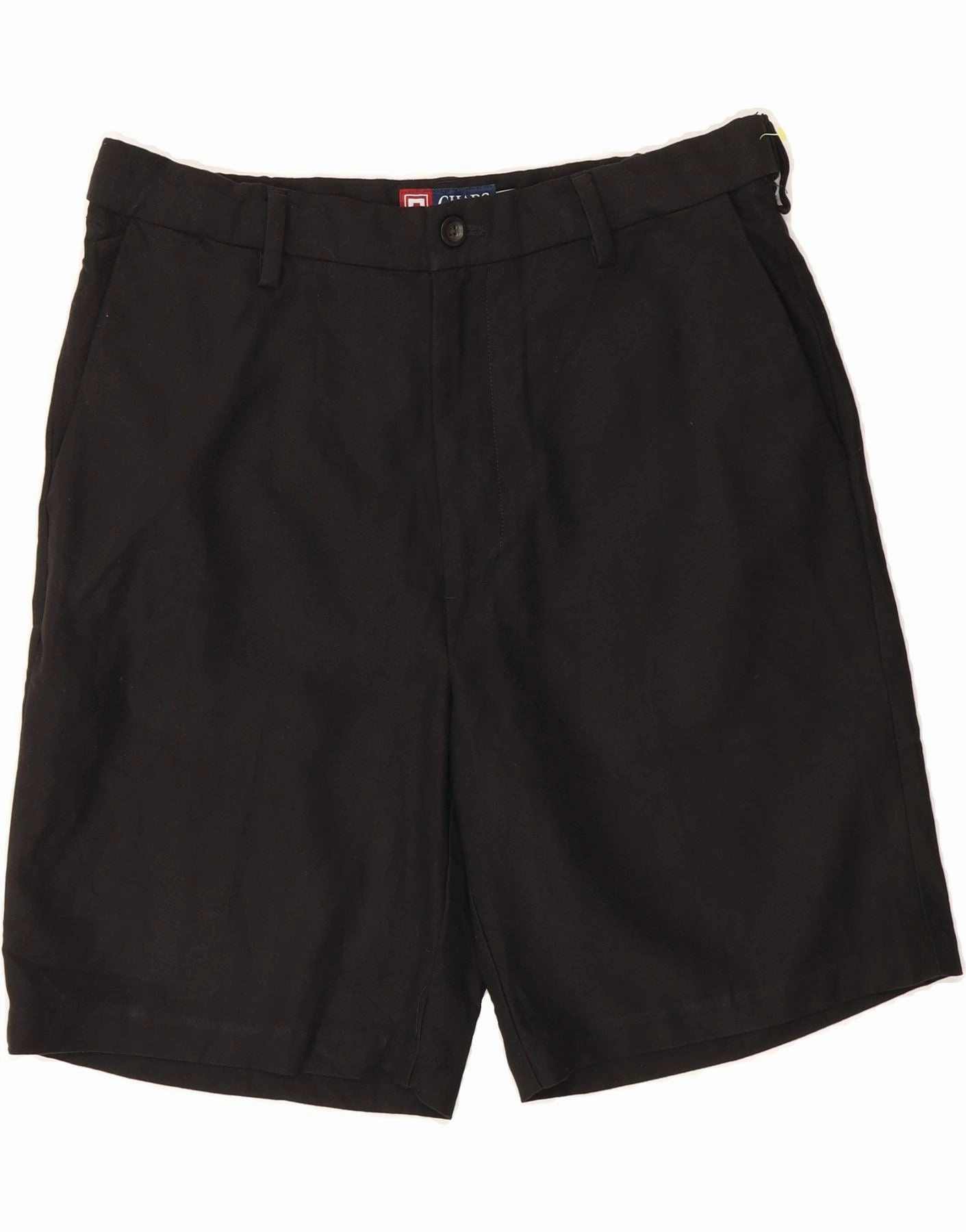 CHAPS Mens Chino Shorts W33 Medium Black Polyester Fit Freedom
