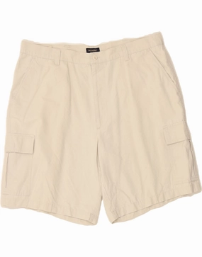 belt DOCKERS Mens Cargo Shorts W40 XL Beige Cotton