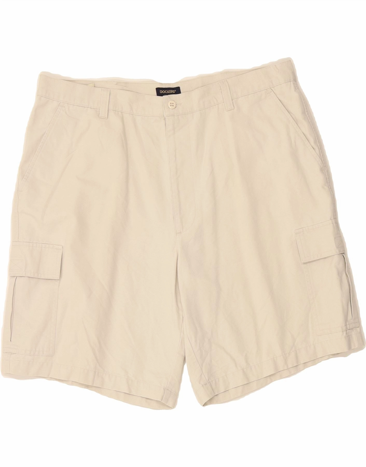 belt DOCKERS Mens Cargo Shorts W40 XL Beige Cotton