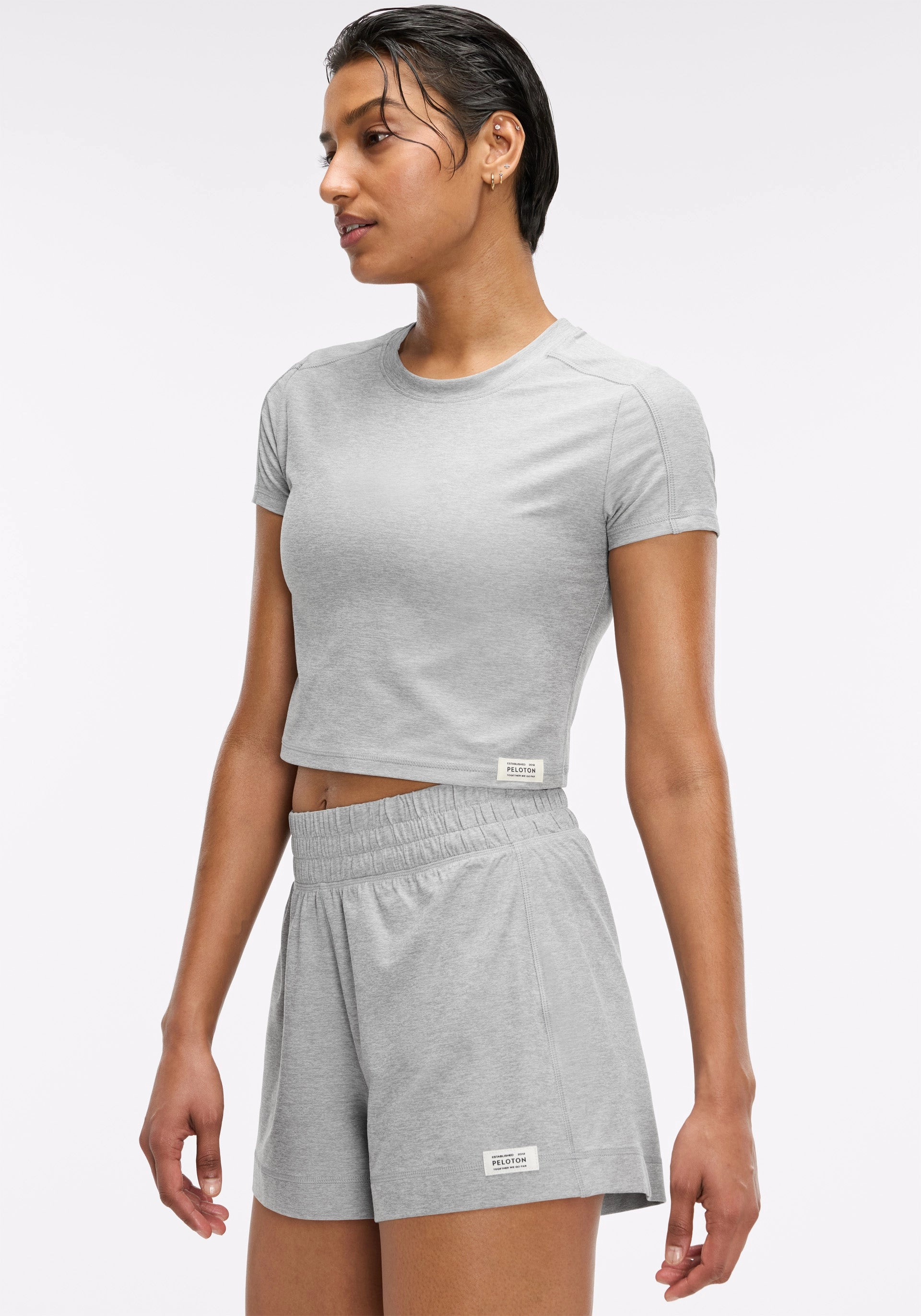 Light Heather Gray Dreamblend Set Laser Cut Perforations Relaxed Comfort