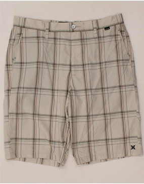 Comfortable clothing HURLEY Mens Chino Shorts W32 Medium Off White Check
