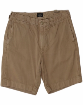 J. CREW Mens Stanton Chino Shorts W29 Small Brown Roomy Comfort Gothic style