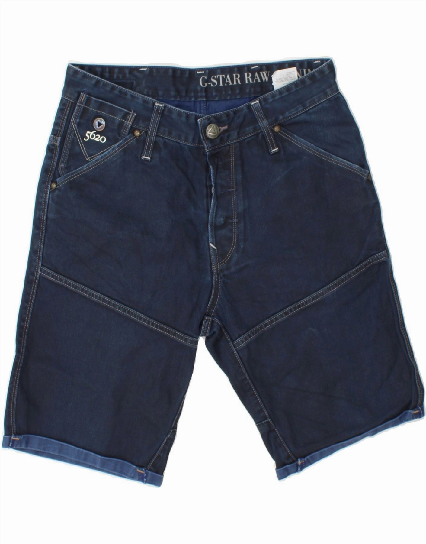 G-STAR Mens Graphic Denim Shorts W31 Medium  Navy Blue Cotton MultiPurposeUtility swimming suit alternative