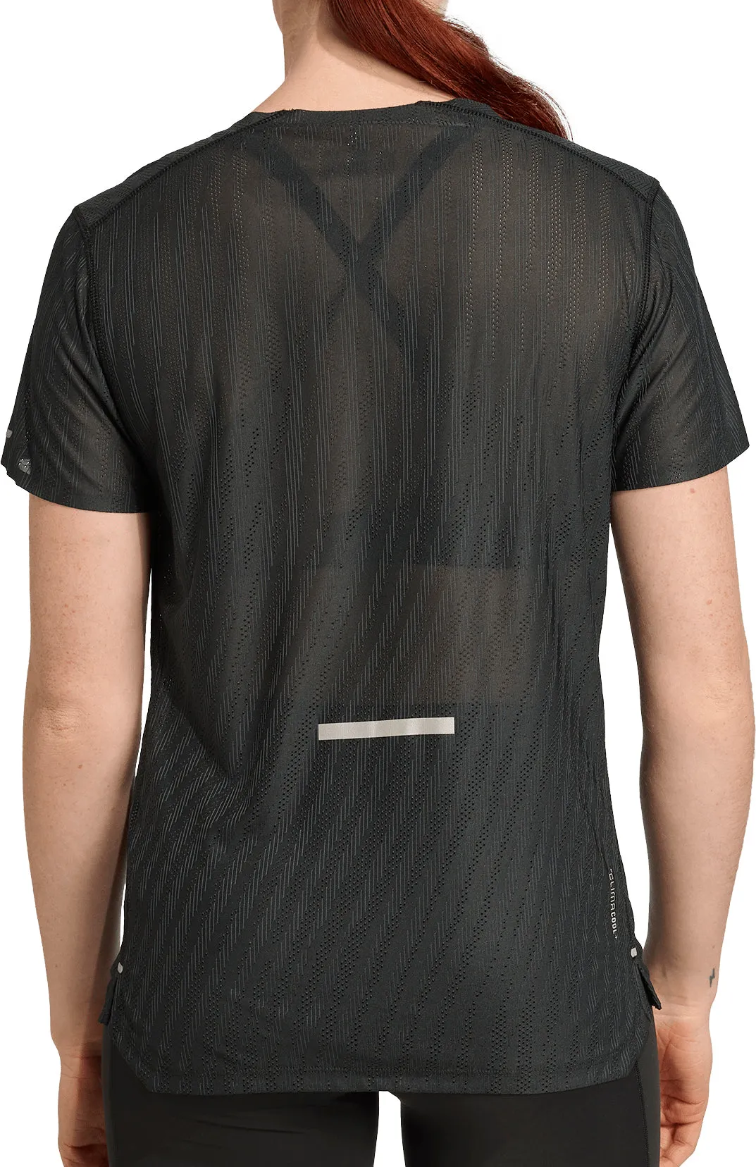 adidas ADI365 ClimaCool  Short Sleeve Womens Running Top - Black Street Outfit Travel Comfort