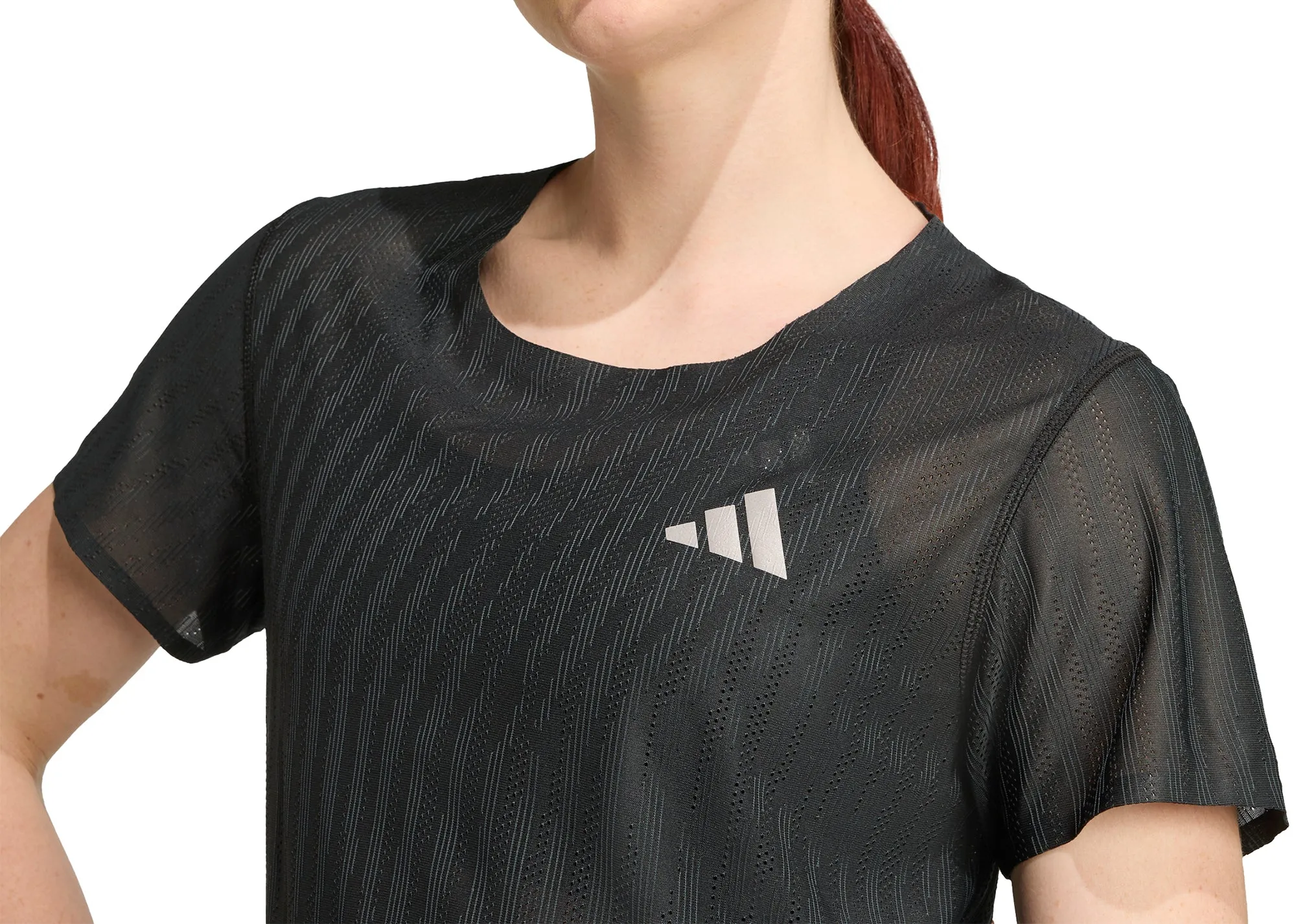 adidas ADI365 ClimaCool  Short Sleeve Womens Running Top - Black Stretch Fabric Technology Thermal Regulating Layer