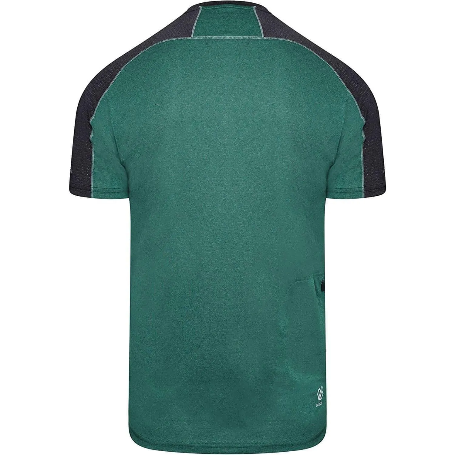 Dare2B Aces II Half Zip Short Sleeve Mens Training Top - Green NonRestrictiveCut