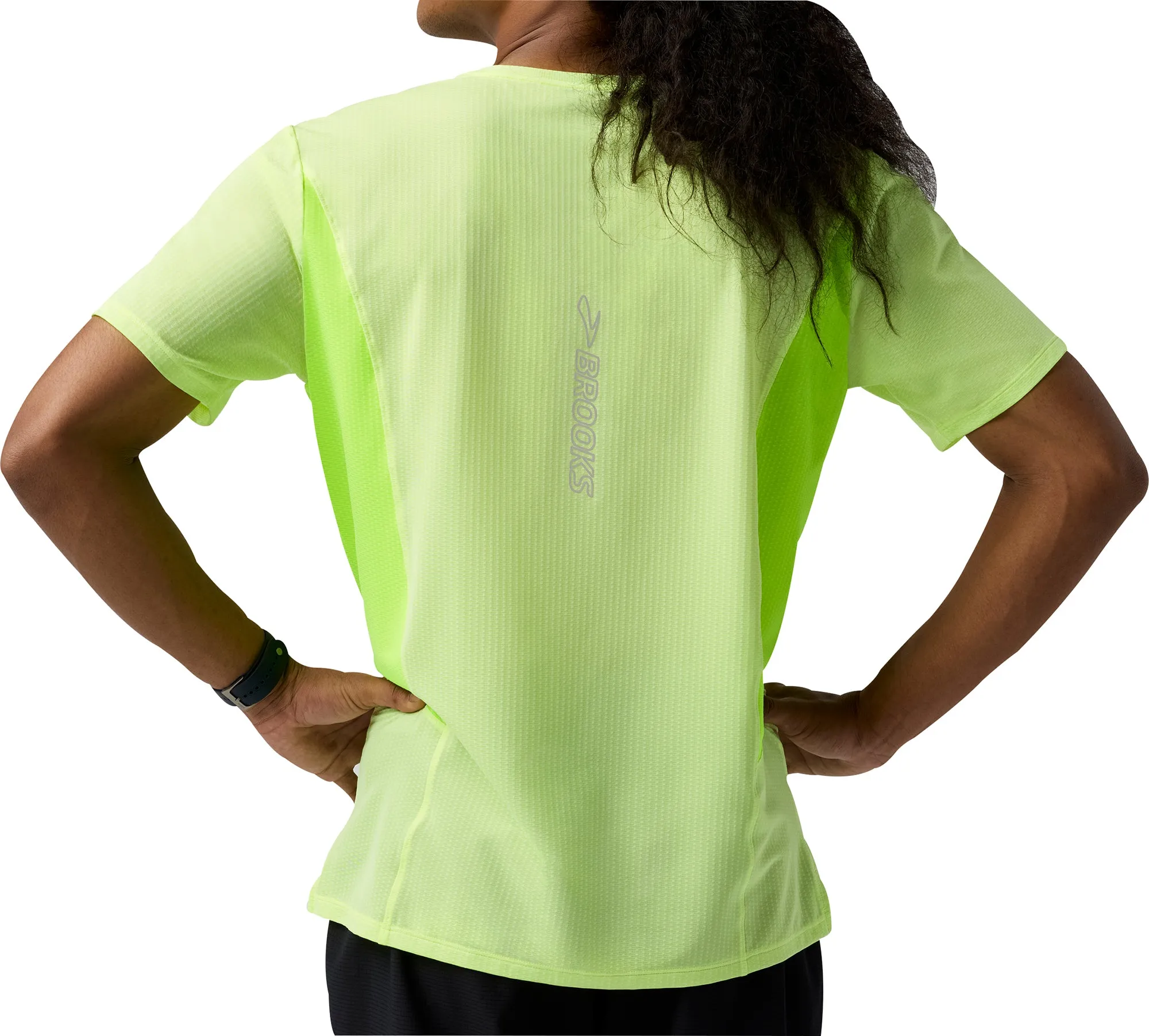 Brooks High Point 2.0 Short Sleeve Mens Running Top - Yellow Men's masculinity