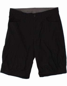 EDDIE BAUER Mens Casual Shorts W34 Large Black Nylon Outdoor Ready Fit