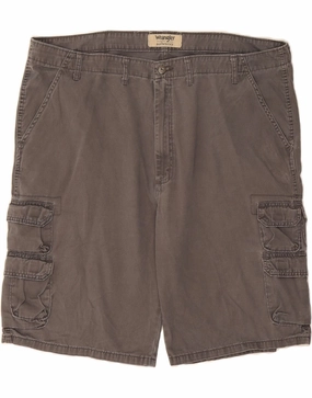 Easy Care Fabric WRANGLER Mens Cargo Shorts W44 2XL  Grey Cotton