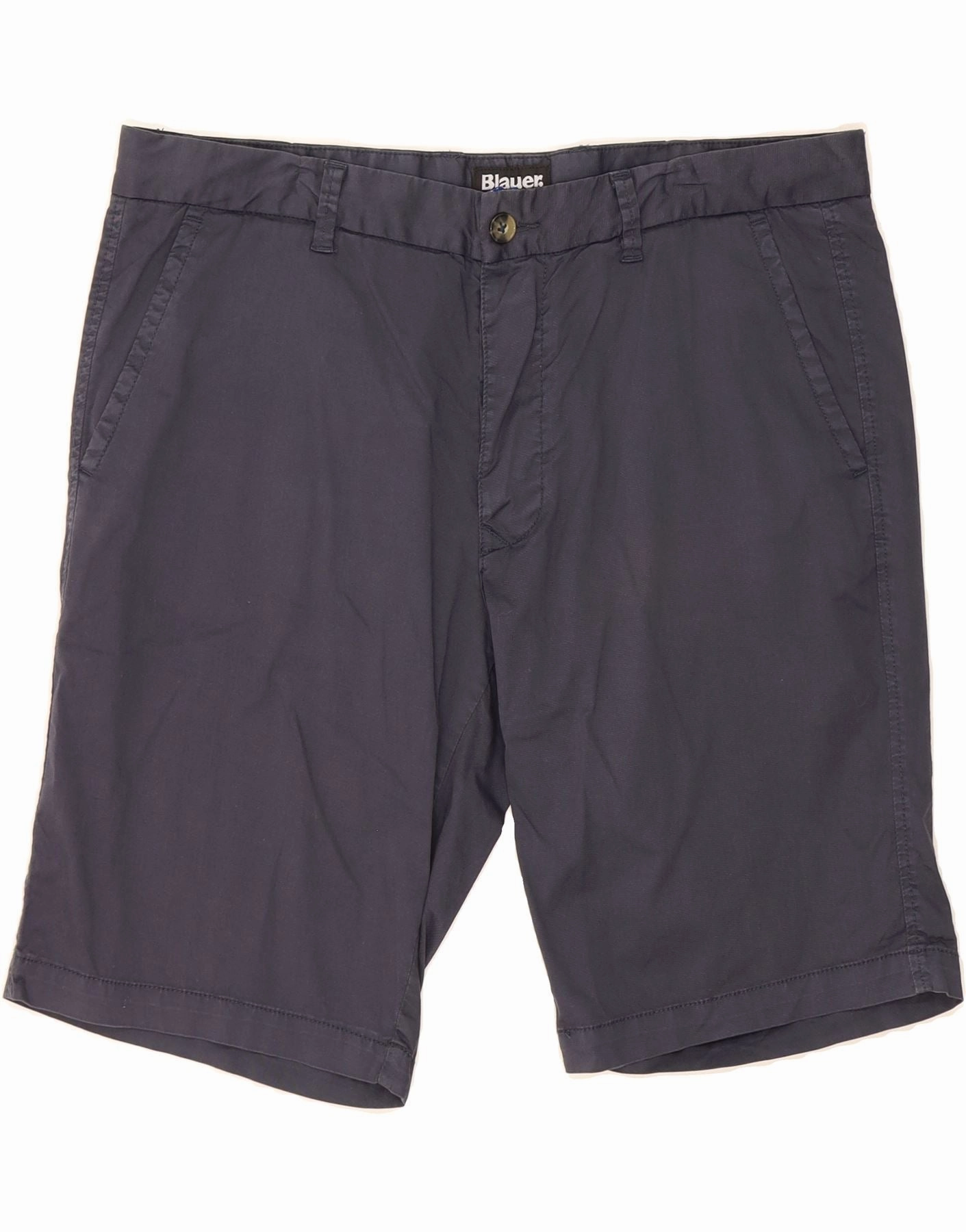 Quick Move Summer Vibe BLAUER Mens Chino Shorts W36 Large Navy Blue Cotton