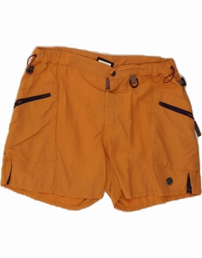 NORTH SAILS Mens Casual Shorts W34 Large Orange Polyamide Fit Flex Festival wear