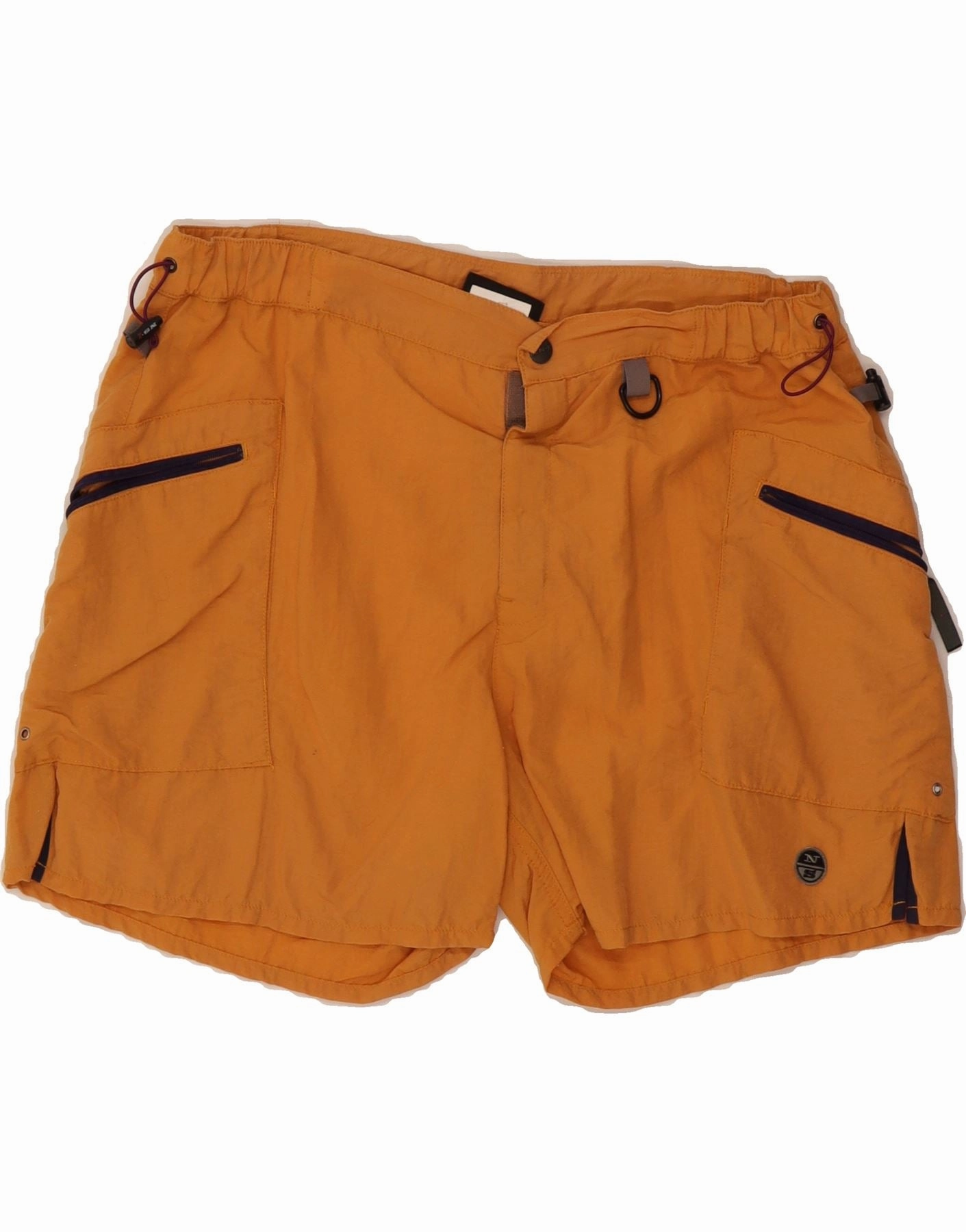 NORTH SAILS Mens Casual Shorts W34 Large Orange Polyamide Fit Flex Festival wear