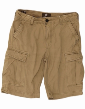 TIMBERLAND Mens Cargo Shorts W32 Medium  Beige Cotton Moisture Management Lining