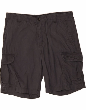 CHAPS Mens Cargo Shorts W38 XL Grey Check Cotton Summer Fashion