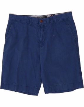 TOMMY HILFIGER Mens Classic Fit Chino Shorts W36 Large Blue Cotton Daily Wear